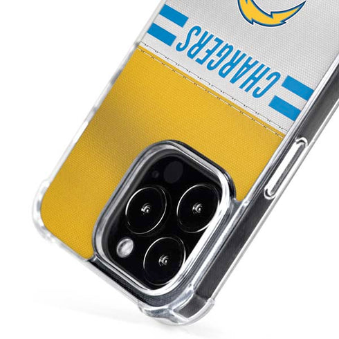 NFL Los Angeles Chargers White Striped iPhone 16 Pro MagSafe Case